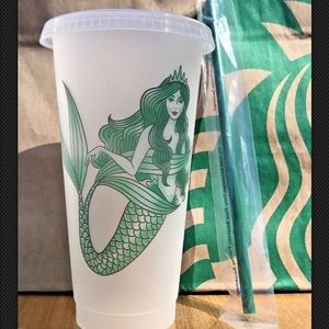 Starbucks Siren Mermaid Reusable Plastic Cold Cup